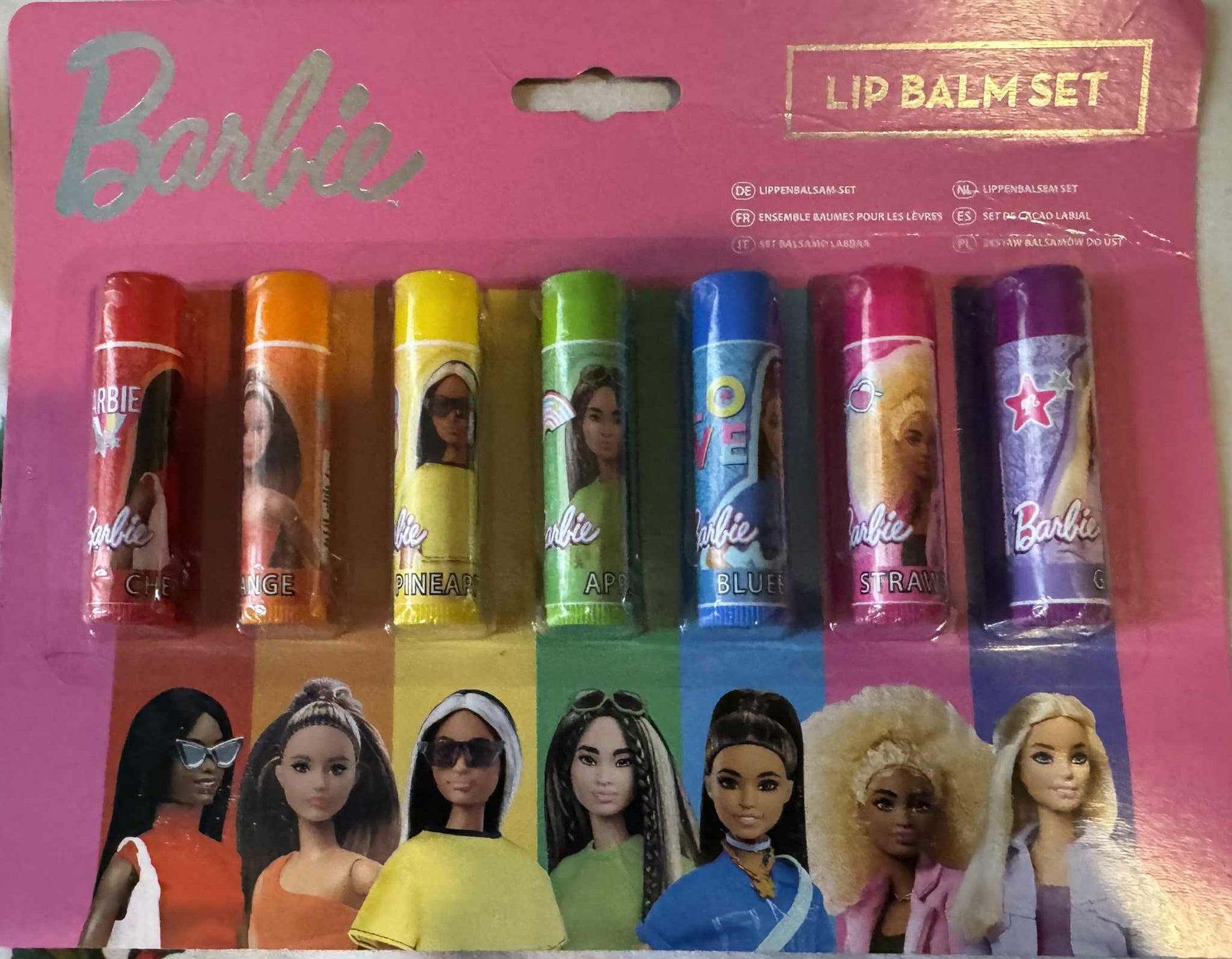Mattel Barbie Extra Set Of 7 Lip Balms