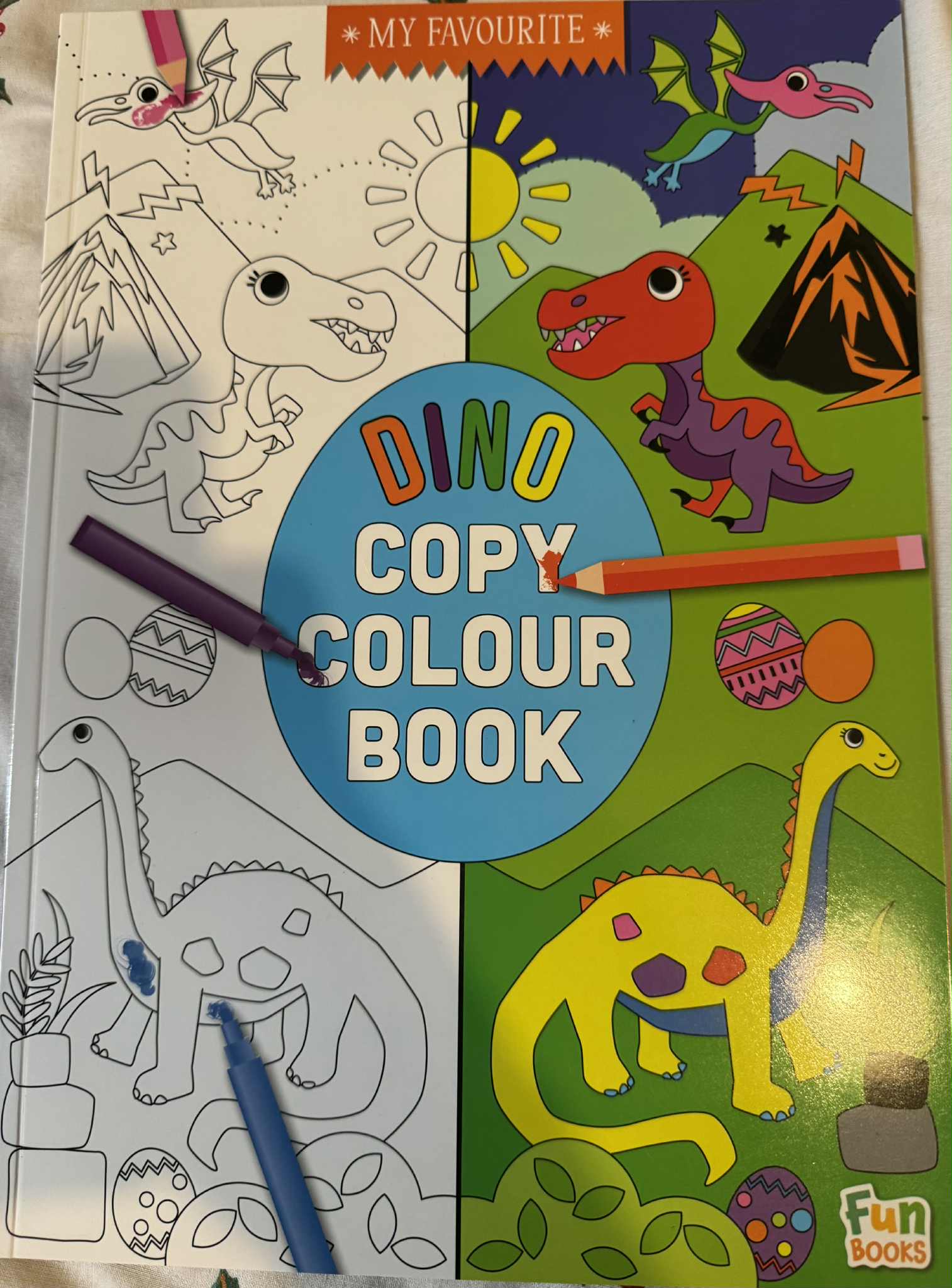 Dino Copy Colour Book