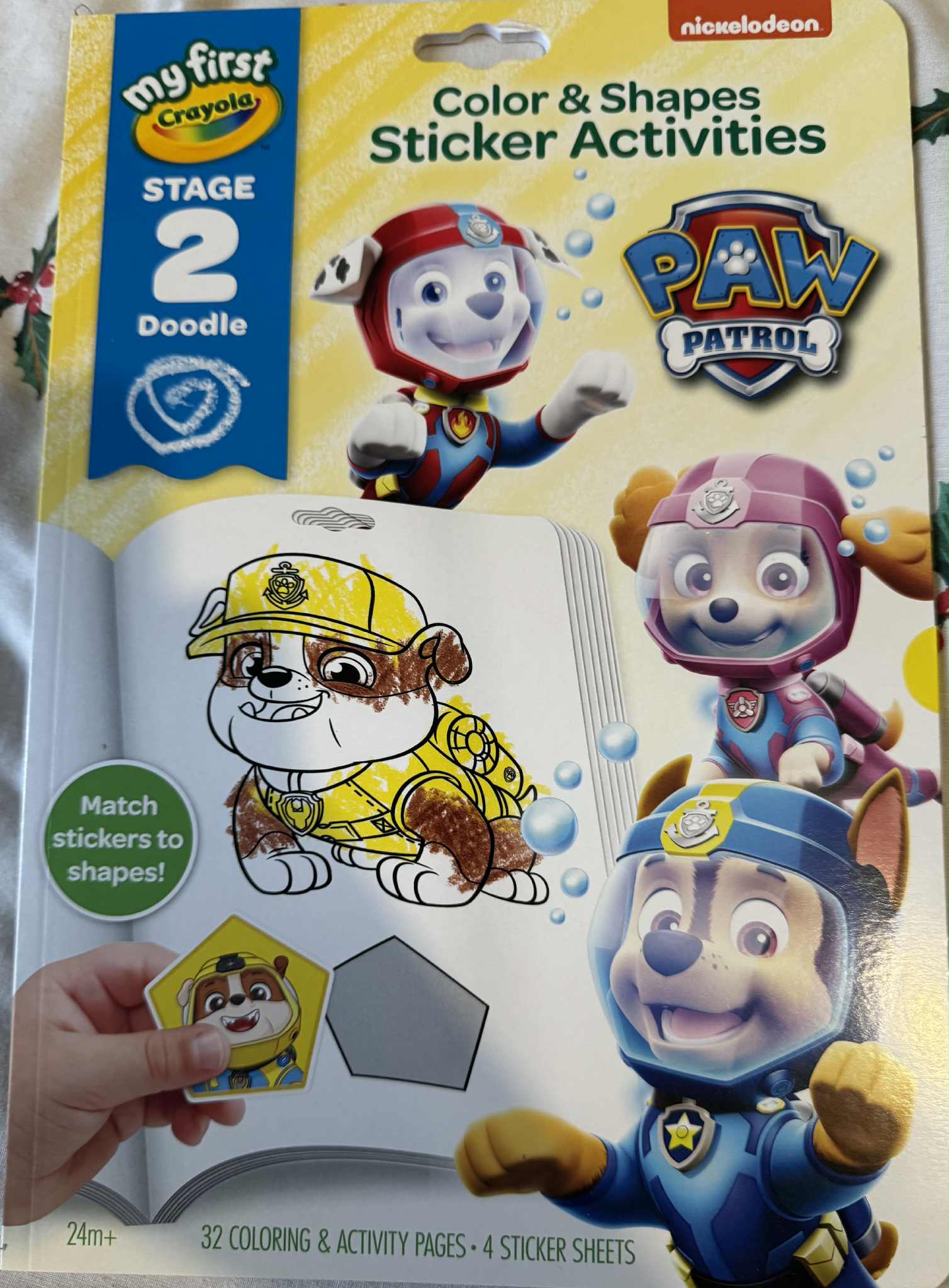 Crayola Paw Patrol Colour Shapes And Sticker Activity