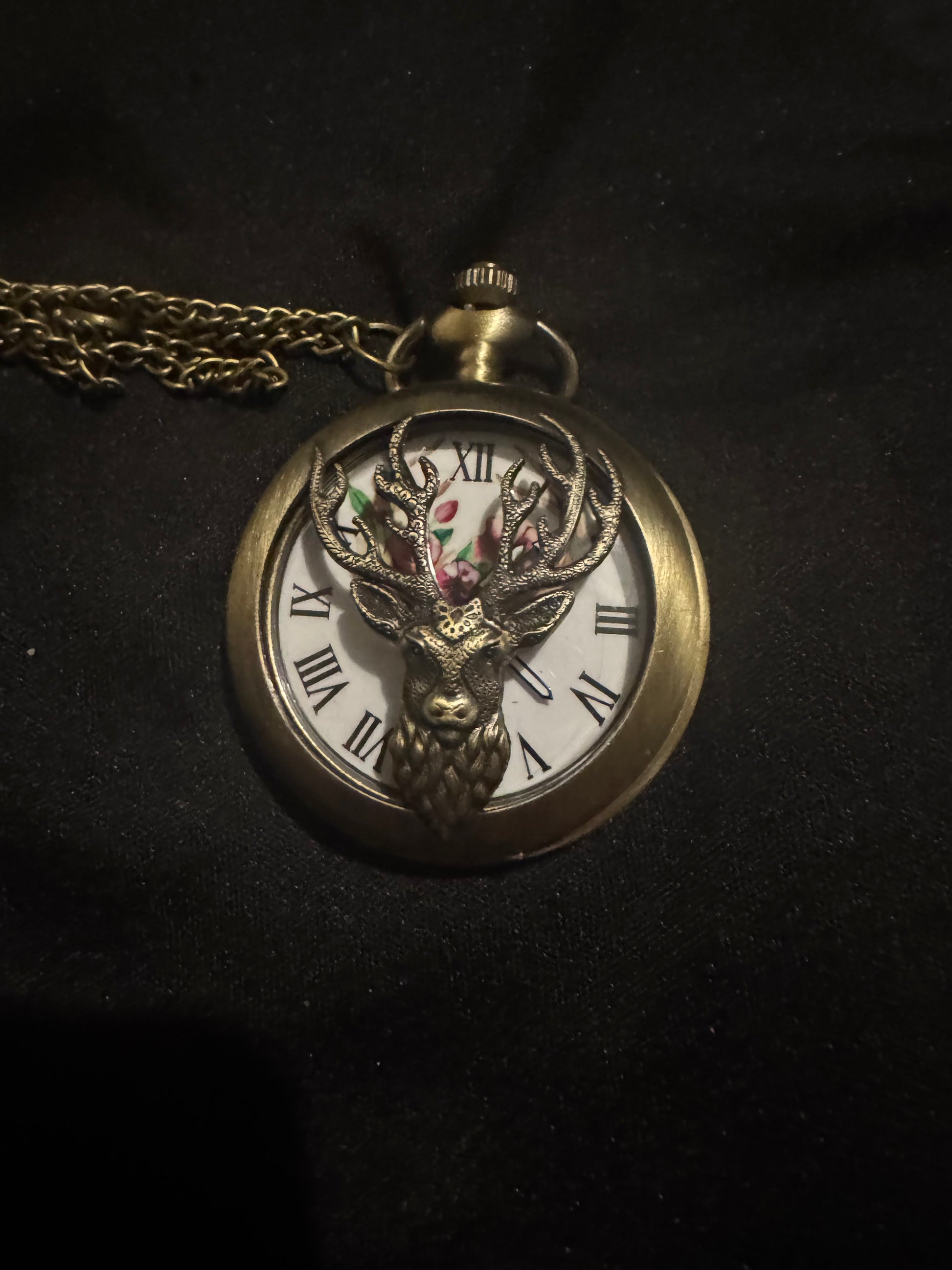 Vintage elk pocket watch
