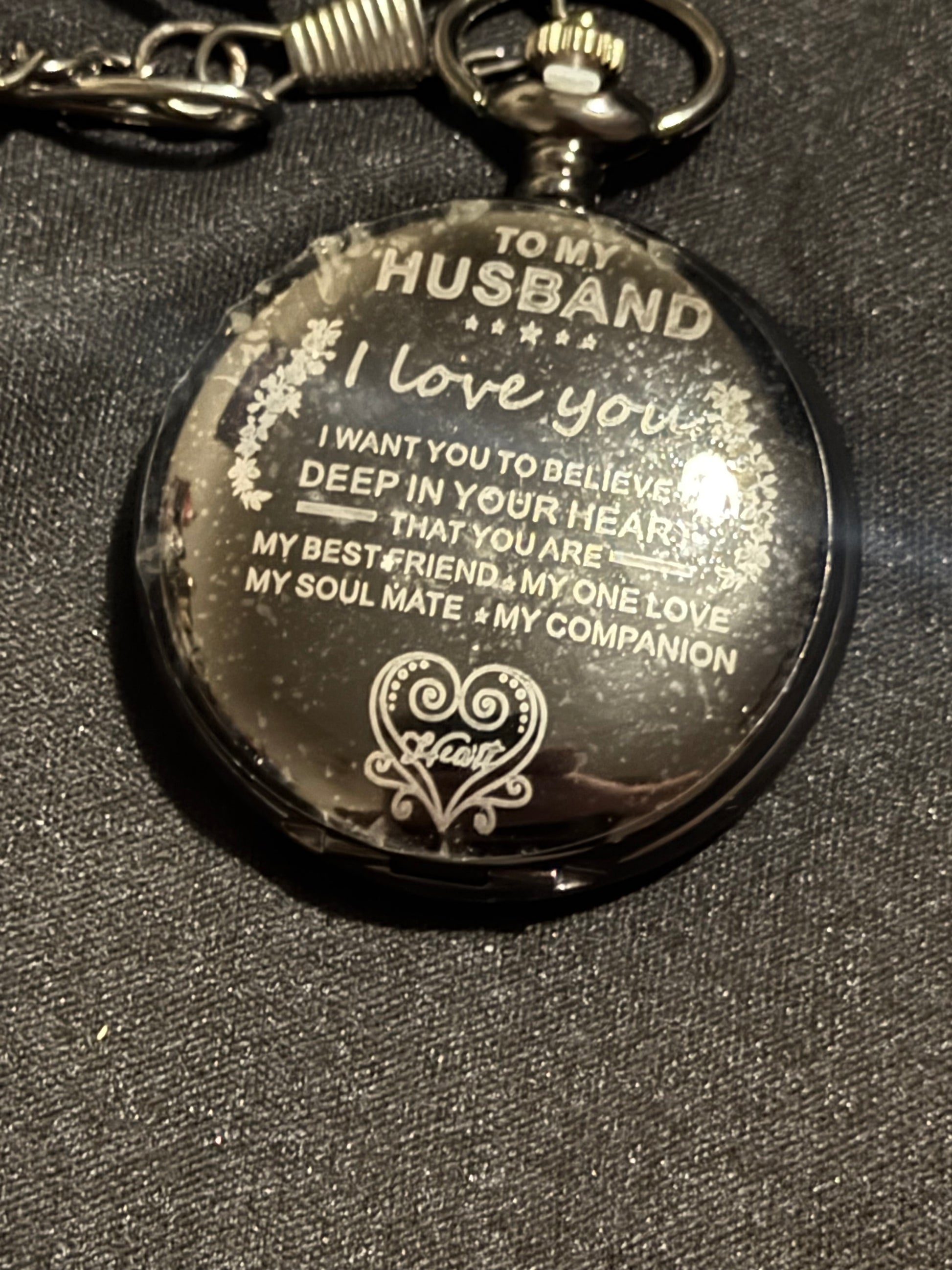 To my Husband Pocket Watch