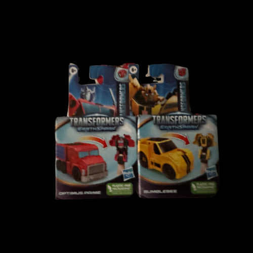 Transformers EarthSpark Tacticon Optimus Prime/Bumblebee Figures