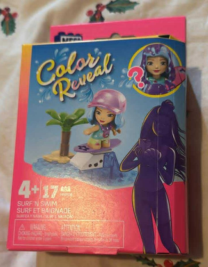 Mega Blocks Barbie surf and wave colour reveal
